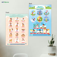 Charts : Prepositions & Weather and Seasons – Early Learning Educational Chart for Kids