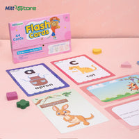 Flash Card - Story Cards (8) Alphabet (26) Animals ( Dom & Wild) (10) – Fun & Educational Learning Set for Kids