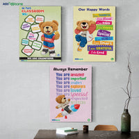 Luma the Teddy Bear Poster- Pack of 3 -Affirmations for a Positive Mindset