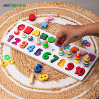 Wooden 0 to 9 Counting Number Learning Puzzle – Fun & Educational Toy for Kids