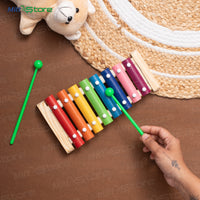 Wooden Xylophone Toy – 8-Note Musical Instrument for Kids with 2 Child-Safe Mallets