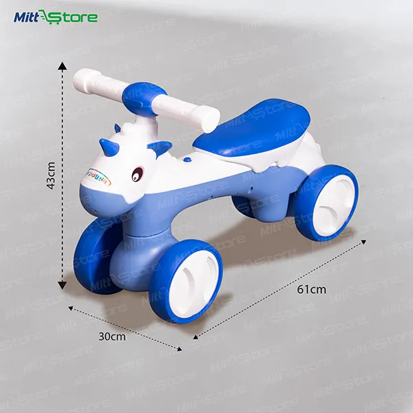 Unicorn Ride-On for Kids in blue color –  With Lights & Music | Indoor & Outdoor Use