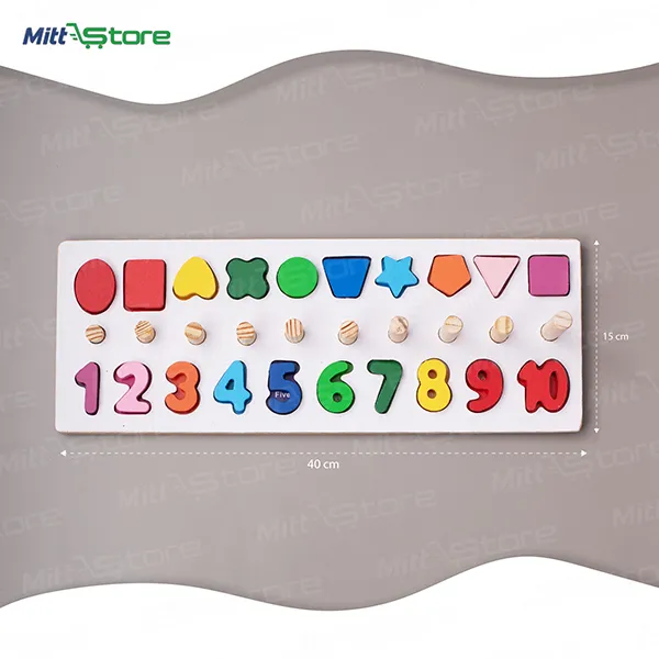 Wooden 0 to 9 Counting Number Learning Puzzle – Fun & Educational Toy for Kids