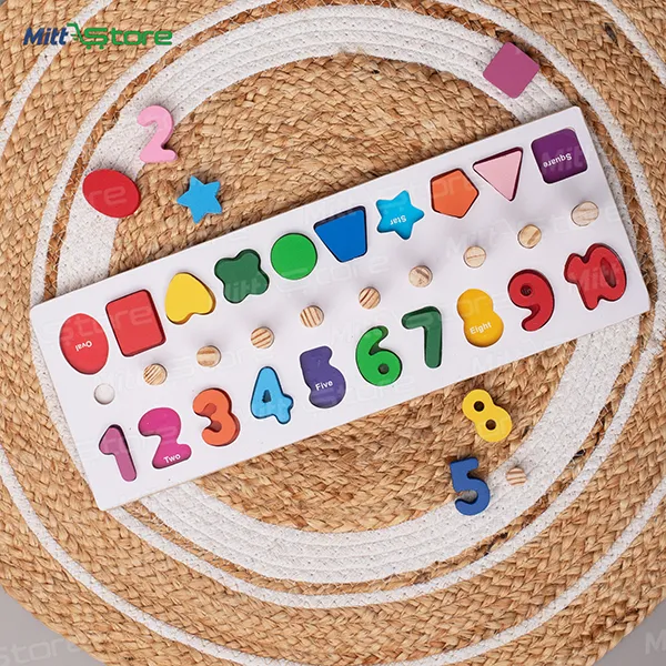 Wooden 0 to 9 Counting Number Learning Puzzle – Fun & Educational Toy for Kids