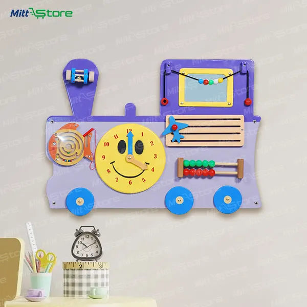 Train Busy Board – Engaging Activity Board for Kids’ Motor Skill Development