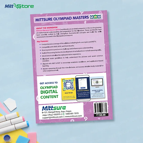 Mittsure Olympiad Masters (MOM) workbooks class 4: Mathematics