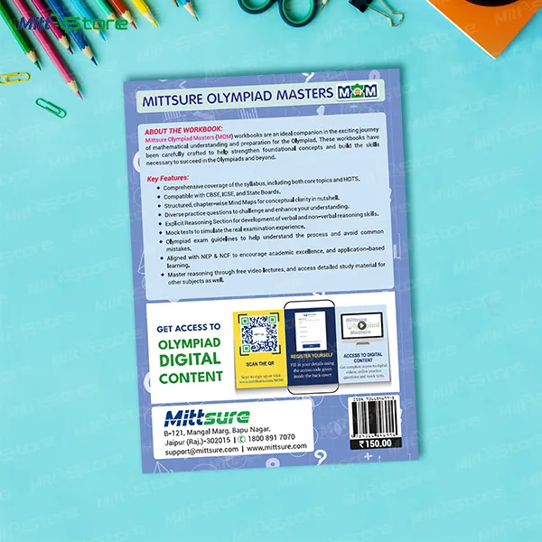 Mittsure Olympiad Masters (MOM) workbooks class 8: Mathematics