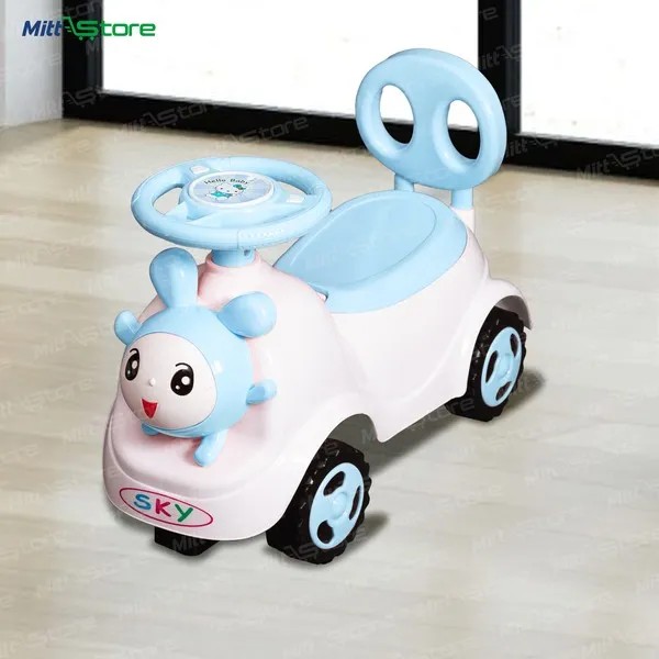 Kitty Ride-On for Toddlers in Blue color  | Musical Steering with Lights | Under-Seat Storage