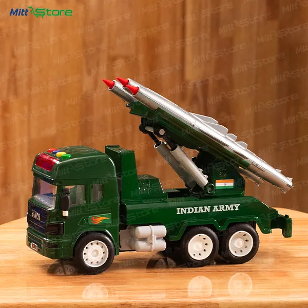 Green Army Missile Launcher Truck – Push & Play Defense Vehicle Toy