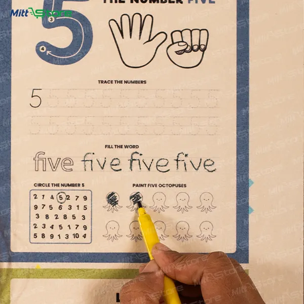 Count & Trace Numbers 1–10 Wall Chart for Kids