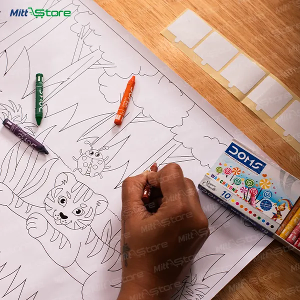 Doodle Art Stickable Roll – Reusable Drawing & Creativity Sheet for Kids