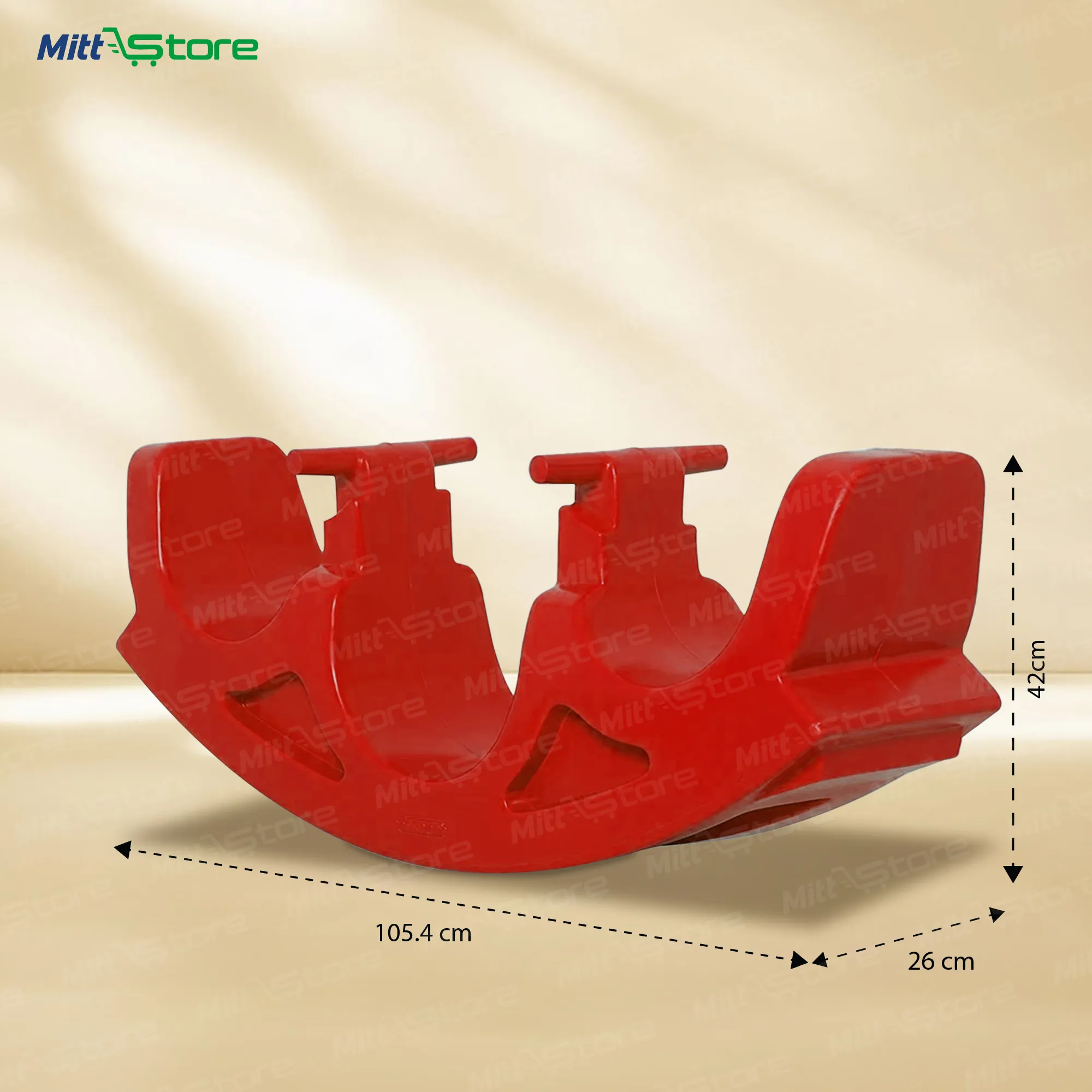 2-in-1 Red Rocker & Tunnel Toy for Toddlers – Safe Indoor Outdoor Play Equipment (Ages 1–5)