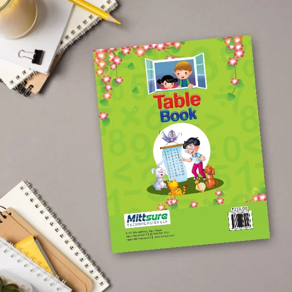 UKG Table Book | Multiplication Tables Learning Book | Size 23×36 cm
