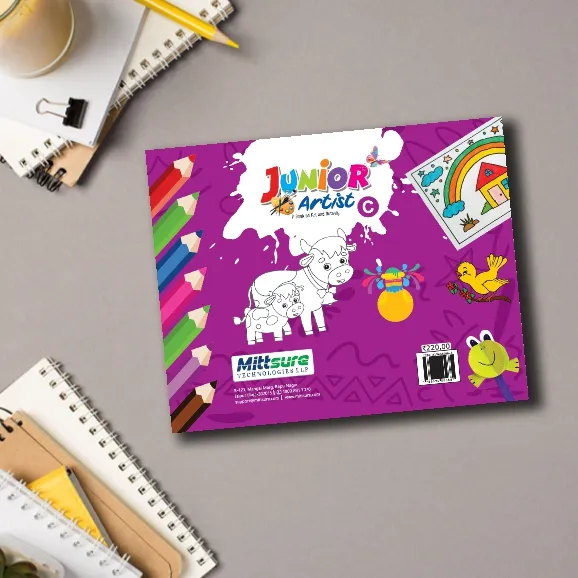 UKG Junior Artist (C) | Drawing & Coloring Activity Book | Size 23×36 cm