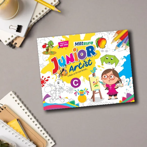 UKG Junior Artist (C) | Drawing & Coloring Activity Book | Size 23×36 cm