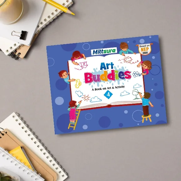 Class 4 Art Buddies | Drawing & Activity Book | Size 23×36 cm