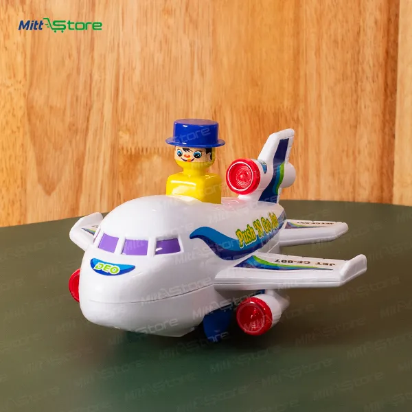 Push & Play Toy Aeroplane with Pilot Figure for Kids