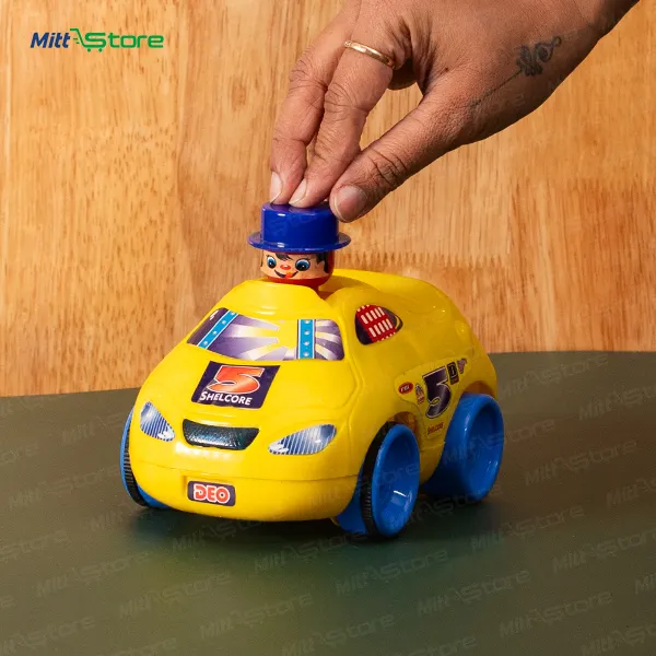 Push Along Car Toy for Toddlers | Colourful Rolling Vehicle