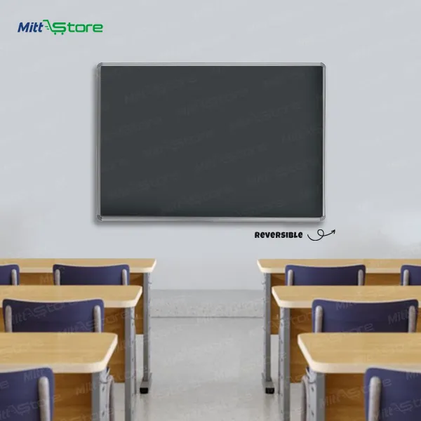 Reversible Non-Magnetic & Chalk Writing Board for Kids 4x3feet | Dual-Sided Learning Board