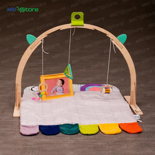 Montessori Wooden Baby Gym For Kids with Hanging Toys