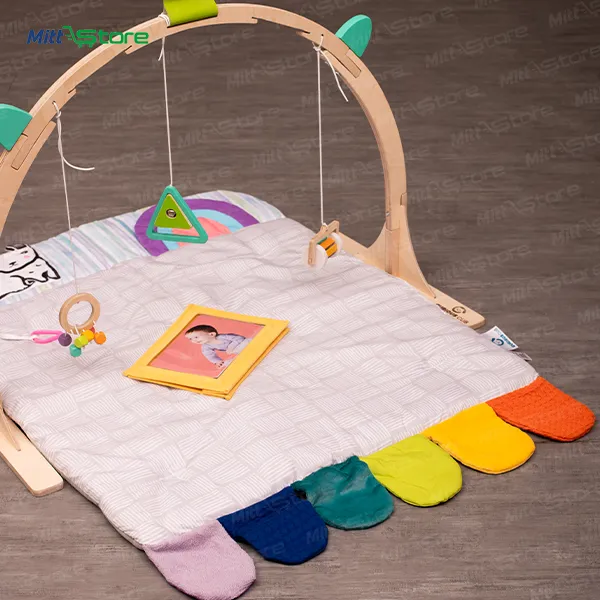 Montessori Wooden Baby Gym For Kids with Hanging Toys