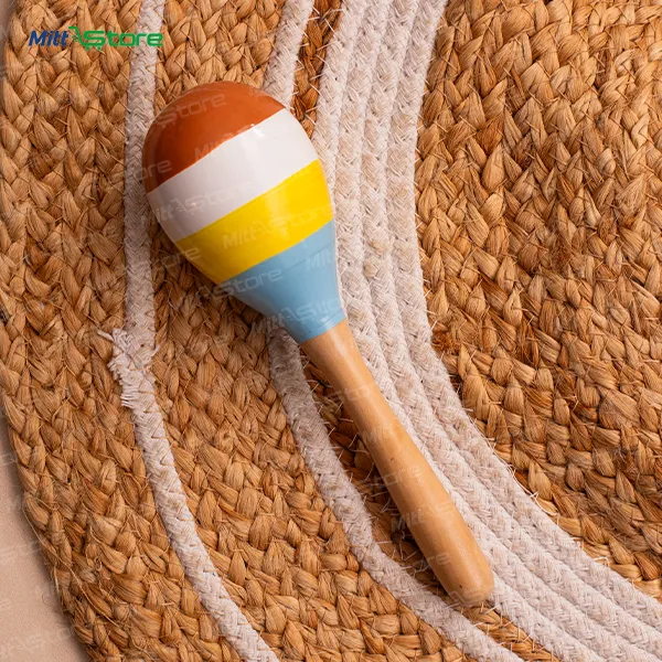Wooden Maracas Rattle for Kids | Colorful Kids Shaker Toy