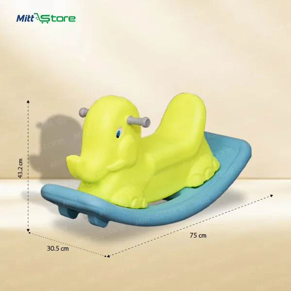 Neon Green Elephant Rocking Toy for Toddlers | Rocker Ride-On for Babies 1-3 Years