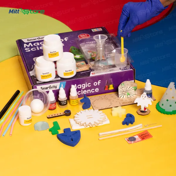 Magic of Science DIY STEAM Kit | 50+ Magical Experiments with Powders, Liquids & Lab Tools Toy for Kids 4-8 Years