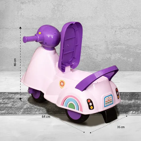 Vespa Scooter for Toddlers with Liftable Storage Seat Toy for Kids