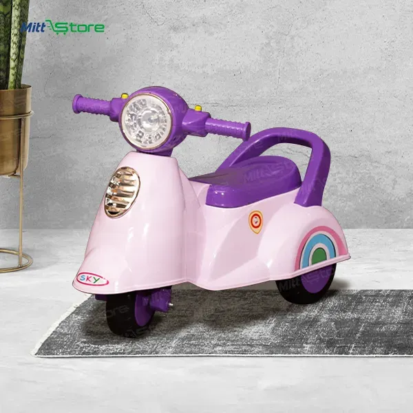 Vespa Scooter for Toddlers with Liftable Storage Seat Toy for Kids