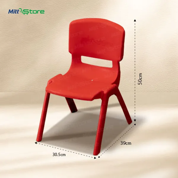 Red Sturdy Plastic Chair for Kids – Durable, Lightweight & Easy to Clean