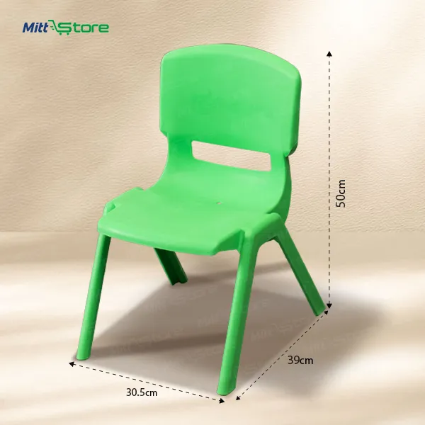Green Sturdy Plastic Chair for Kids – Durable, Lightweight & Easy to Clean