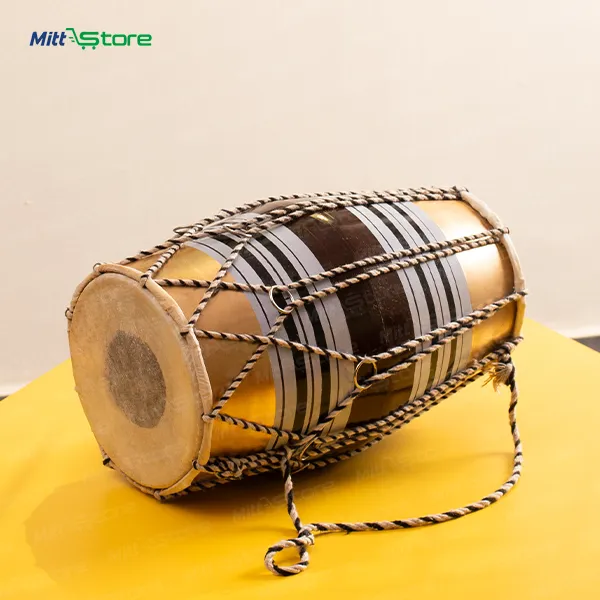 Mini Dholak For Kids | Blue Gold Baby Dholak Toy Drum | Musical  Educational Rhythm Toy for Kids