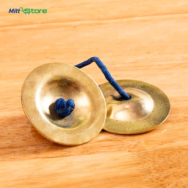 Kids Hand Cymbals Percussion (Manjeera) Instrument | Brass Finger Cymbals for Rhythm Learning