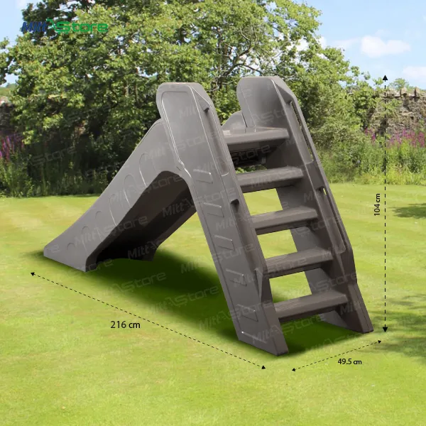 Massive Grey Extra-Large Thrilling Slide for Kids Big Outdoor Fun