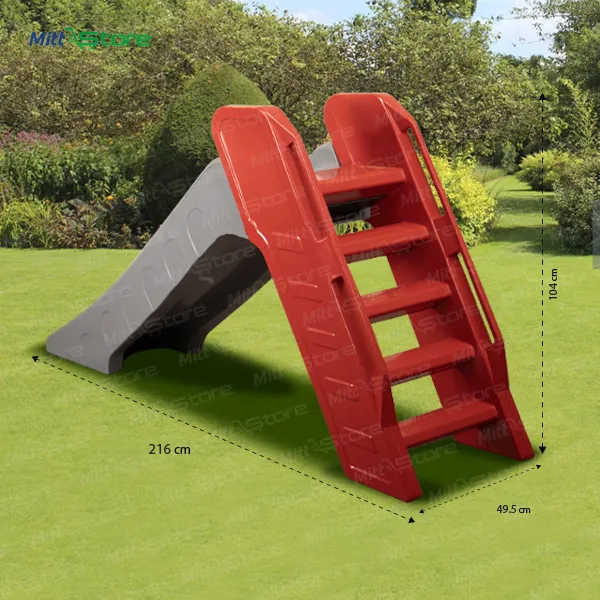 Massive Red & Grey Slide For Toddlers | Extra-Large, Thrilling Slide for Outdoor Fun