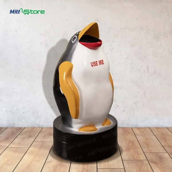 Penguin Shape Dustbin | Cartoon Waste Bin For Kids