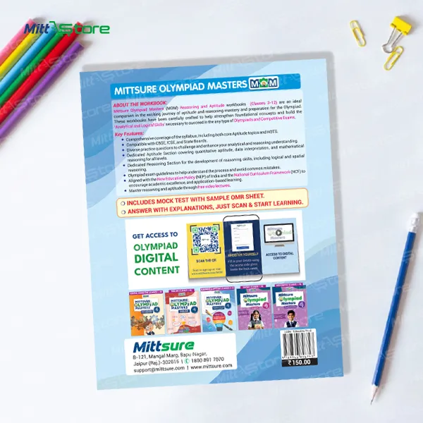 Olympiad Masters Reasoning & Aptitude Workbook for Class 4 – Logical Thinking & Competitive Exam Preparation