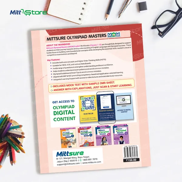 Olympiad English Workbook for Class 4 -  Concept Building & Exam Preparation Book