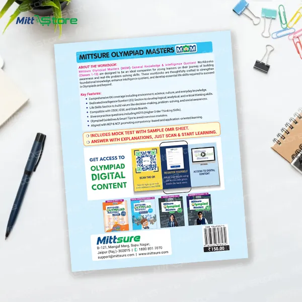 Olympiad Masters GK & IQ Workbook for Class 10 – General Knowledge, Reasoning & Life Skills
