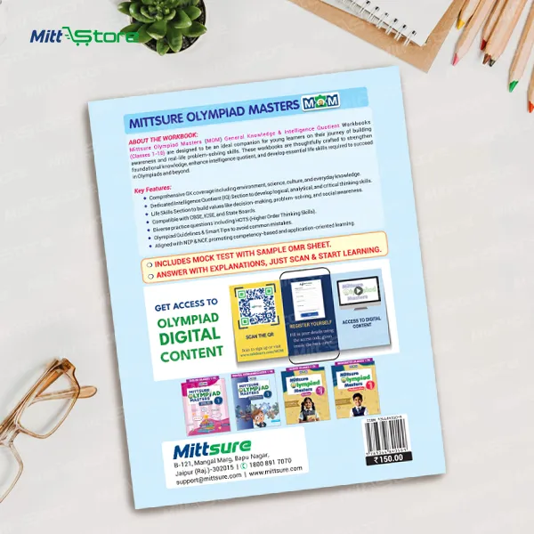 Olympiad Masters GK & IQ Workbook for Class 1 – General Knowledge, Reasoning & Life Skills