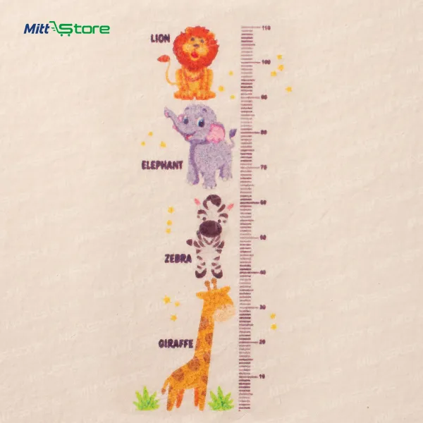 Safari Friends Growth Chart Wall Sticker | Height Measurement for Kids Room Décor