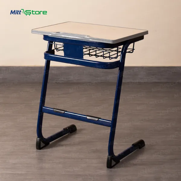 Modern Student Desk and Chair Combo with Integrated Storage - Single Seater for Kids 