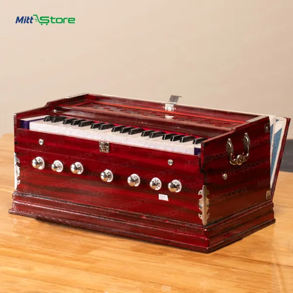 Natural Wooden finish Harmonium for Kids & Beginners | Indian Classical Musical Instrument
