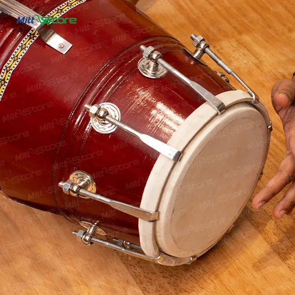 Indian Dholak Instrument | Wooden Drum for Kids, Practice & Cultural Learning