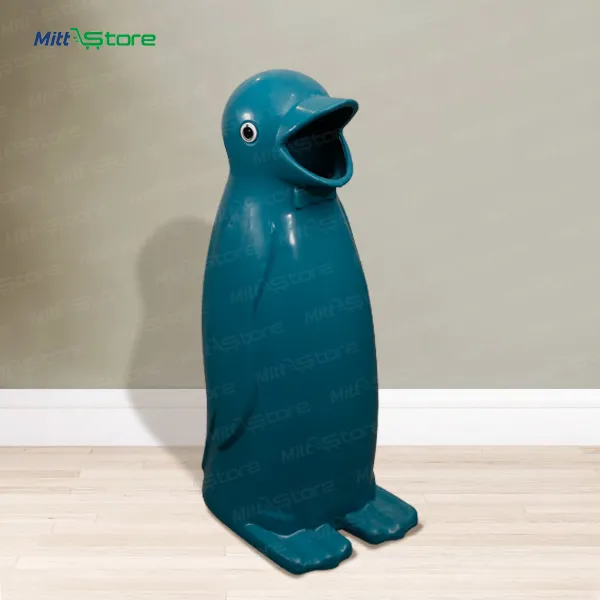Blue Penguin Character Dustbin