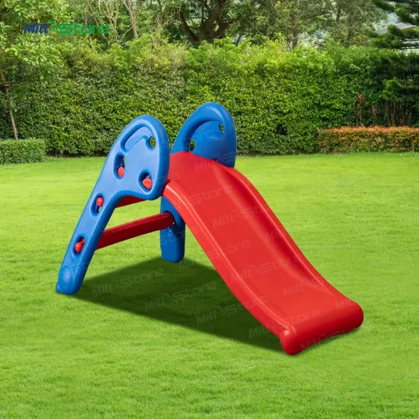 Plastic Blue and red Indoor Outdoor Compact Slide for Kids | Unisex | 2 to 5 Years