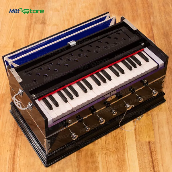 Handmade Wooden Harmonium | 39 Key Multi-Reed Indian Musical Instrument for Kids 7 years and Above  