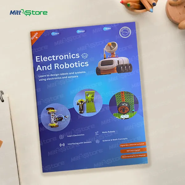 Multicolor Electronics & Robotics Book for Class 4 | Learn Circuits, Sensors & Robot Building Basics | 8 to 10 Years