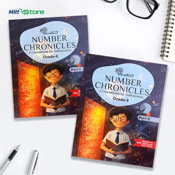 New Curriculum based ThinkTrail Number Chronicles Grade 8 Mathematics Coursebook Combo (Part 1 & Part 2) | NEP 2020 & NCF 2023 Aligned | 12-14 Years